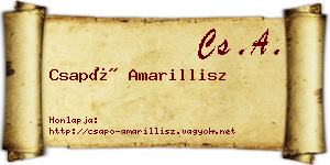 Csapó Amarillisz névjegykártya